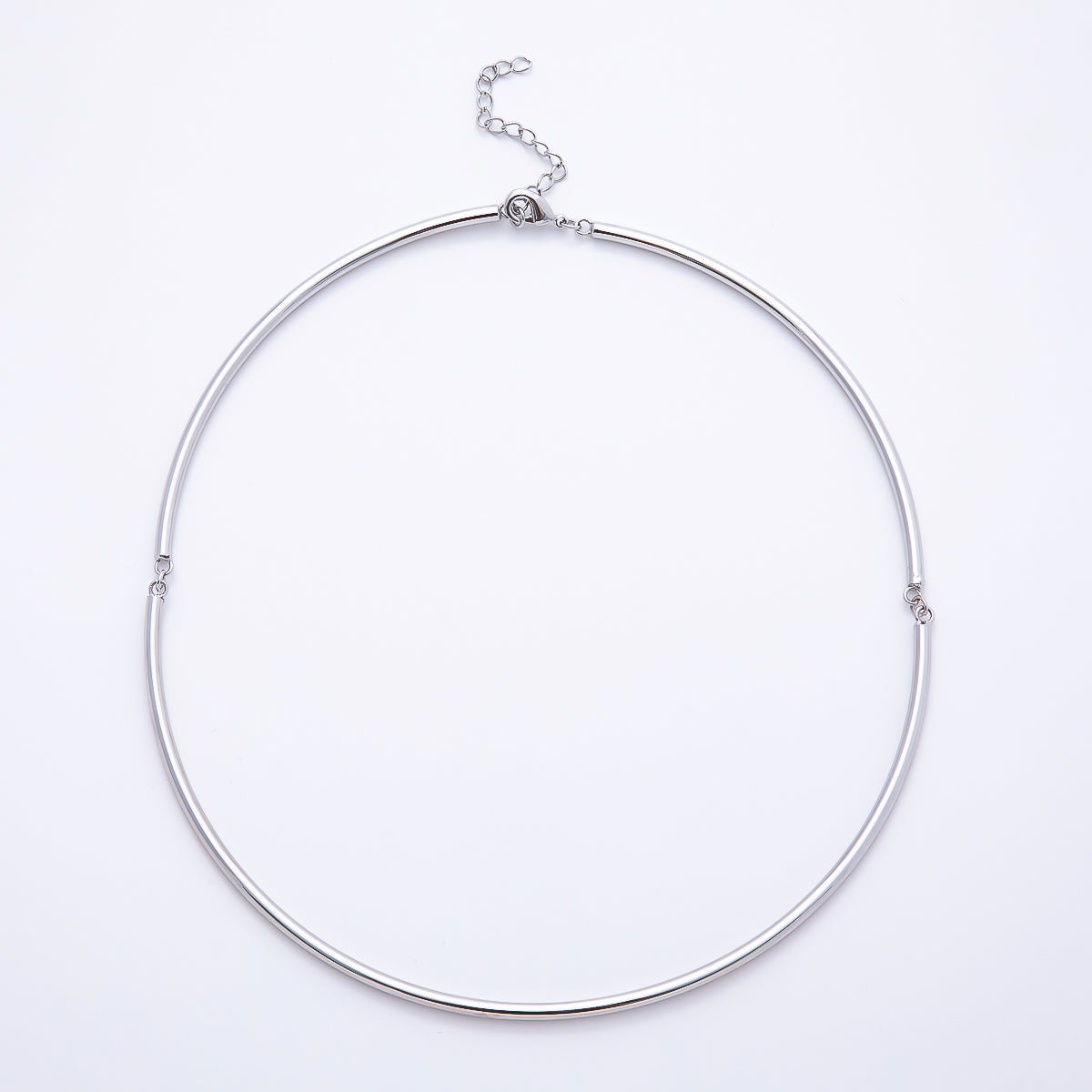 NEW 16K Gold Filled 3mm Minimalist Floating Collar Torque Necklace in Gold & Silver | WA-04711 WA-04712