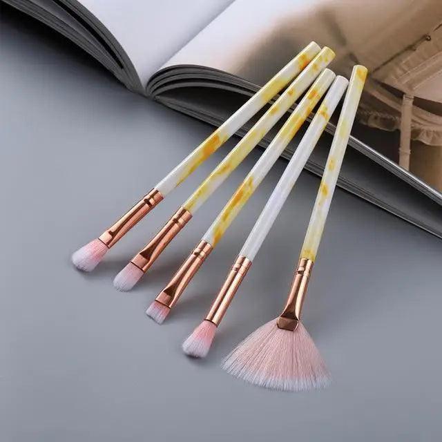 New Luxurious 12/8/5pcs Eye Lip Makeup Brushes Set Eyebrow Comb Eyelash Sponge Eyeshadow Silicone Face Mask Edge Control Brush Cosmetics