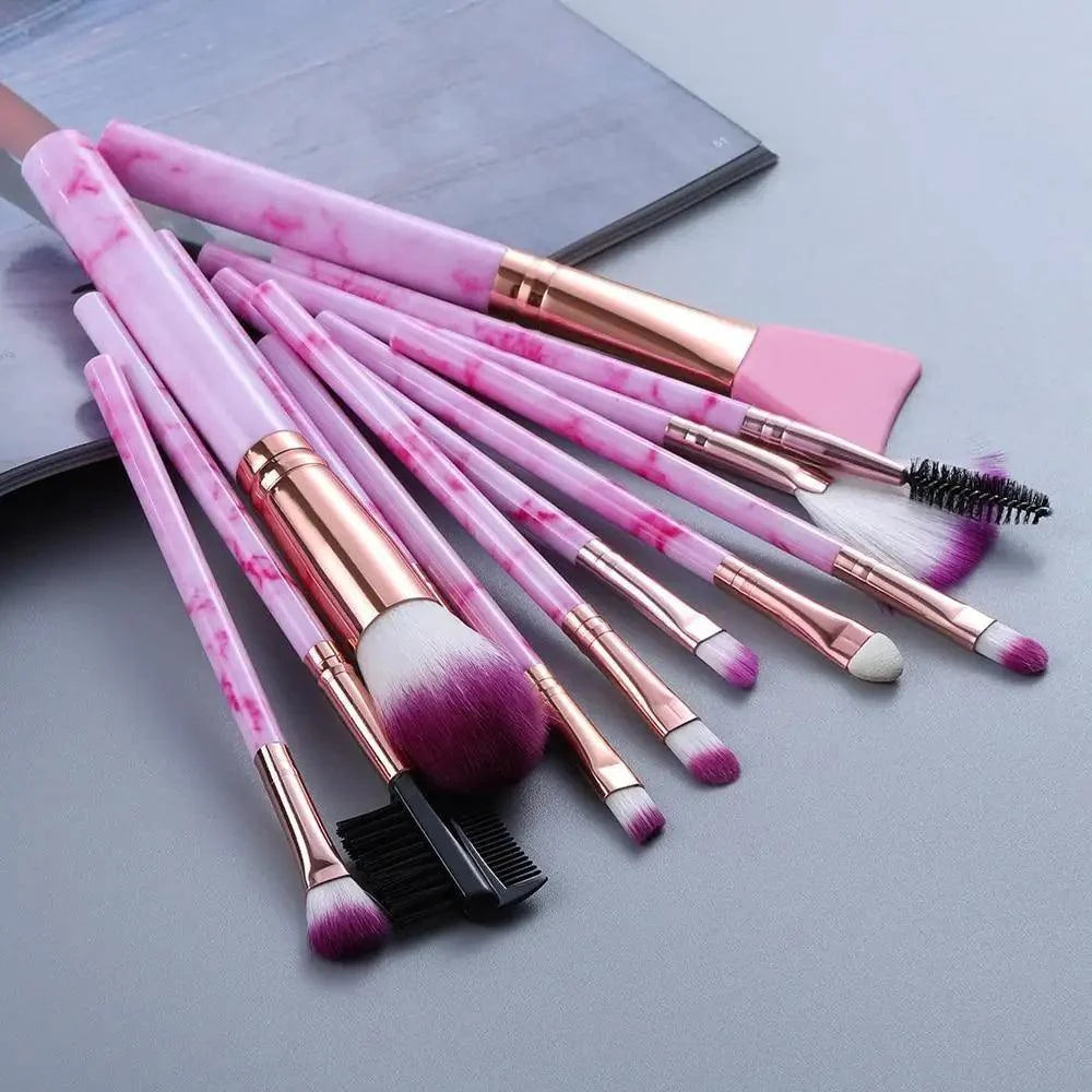 New Luxurious 12/8/5pcs Eye Lip Makeup Brushes Set Eyebrow Comb Eyelash Sponge Eyeshadow Silicone Face Mask Edge Control Brush Cosmetics
