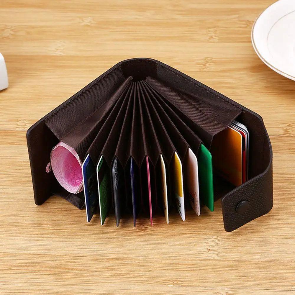 New Modern Fashion Unisex Business Leather Wallet Cool ID Credit Card Holder Name Cards Case Pocket Organizer Bag Multiple Card Slots Wallet Clip Very Light Wearable Clip