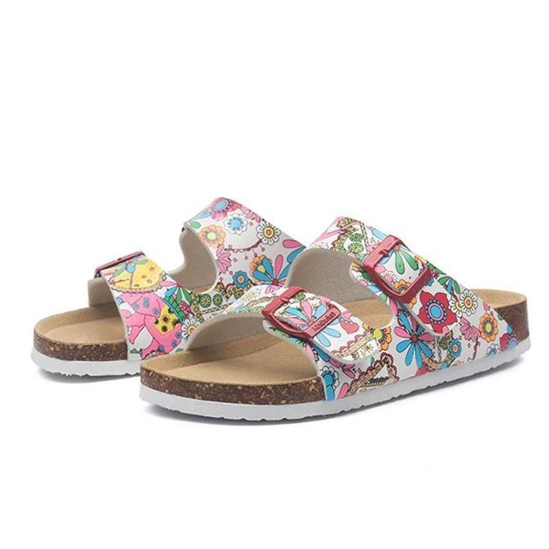 New Summer Beach Slippers Casual Double Buckle Non-slip Clogs Slides Women Slip On Flip Flop Women&