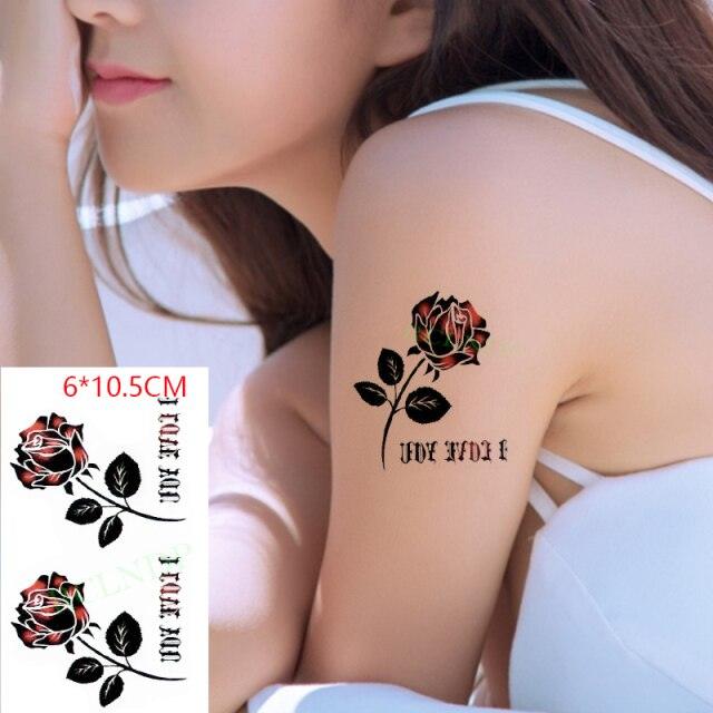New Waterproof Temporary Sticker Tattoo Flame Heart Star Element Body Art Cute Small Tattoos For Kids Womens