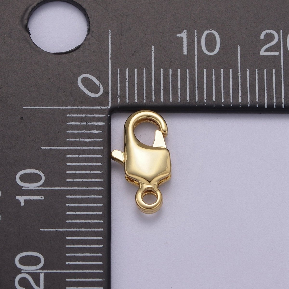 24K Gold Filled 12.5mm x 7mm Rectangular Lobster Clasps Closure Findings L-636