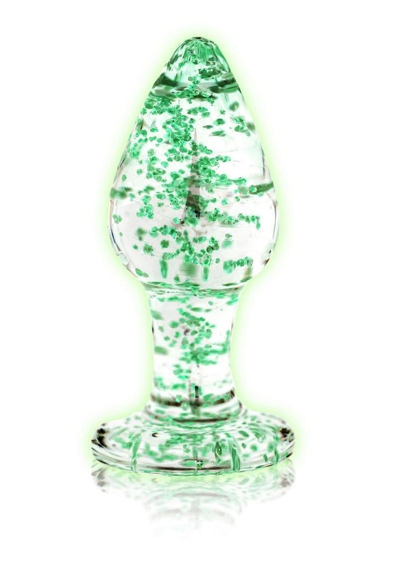Ouch! Glow in the Dark Glass Butt Plug