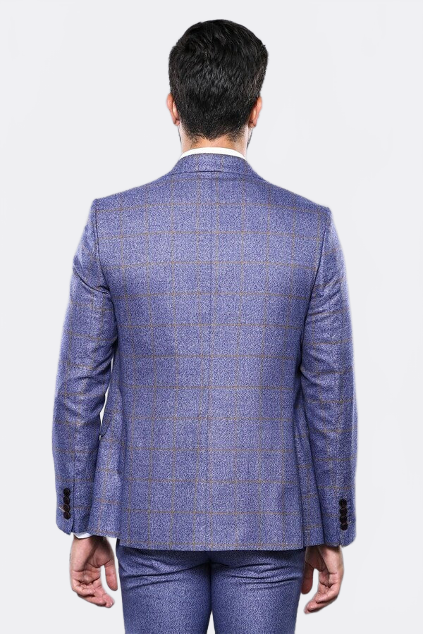 Checked Blue Men&
