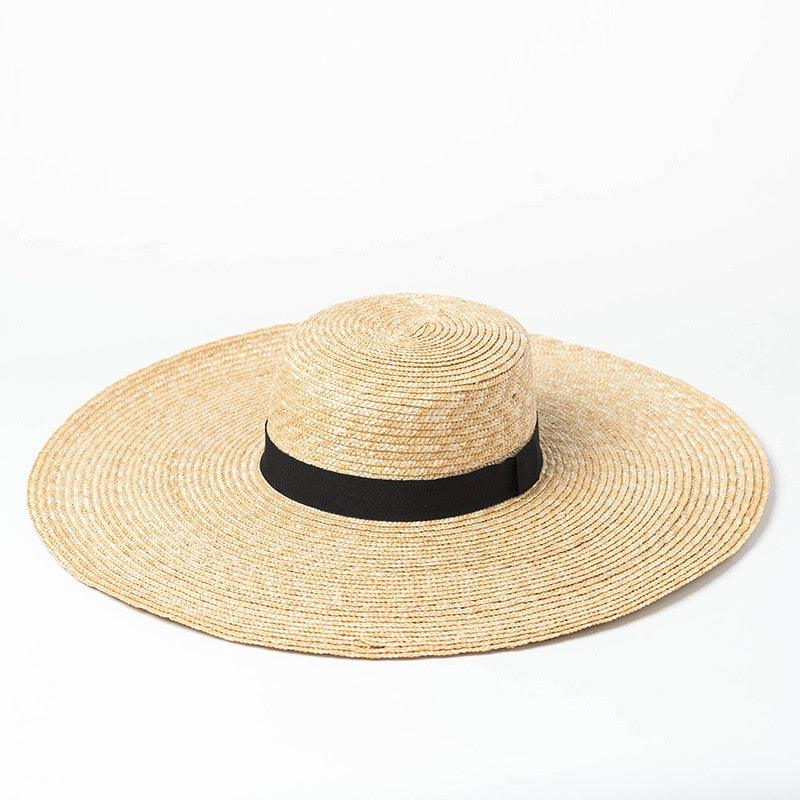 Oversized Big Modern Straw Hats For Women Summer Large Brim Sun Hat Luxury Beach Hat UV Protection Comfortable Hat For Party Summer Accessories