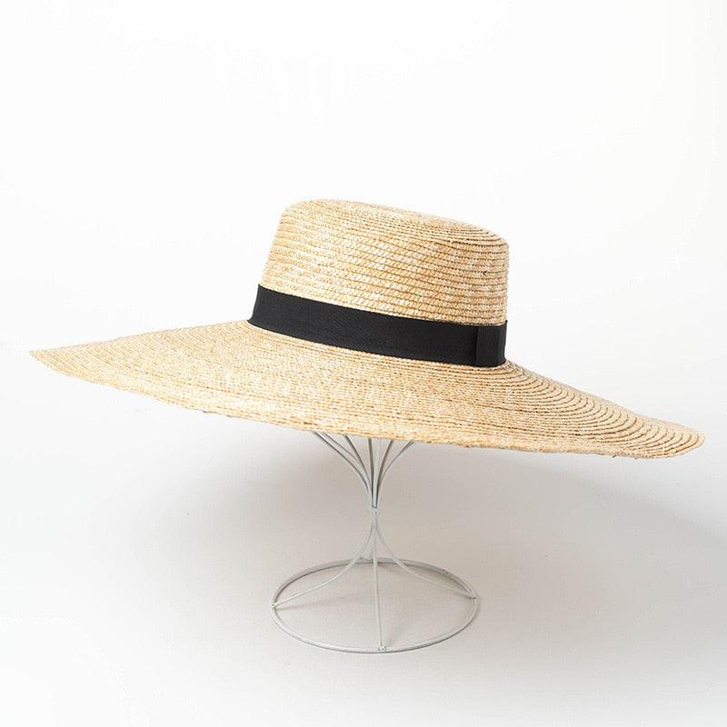 Oversized Big Modern Straw Hats For Women Summer Large Brim Sun Hat Luxury Beach Hat UV Protection Comfortable Hat For Party Summer Accessories