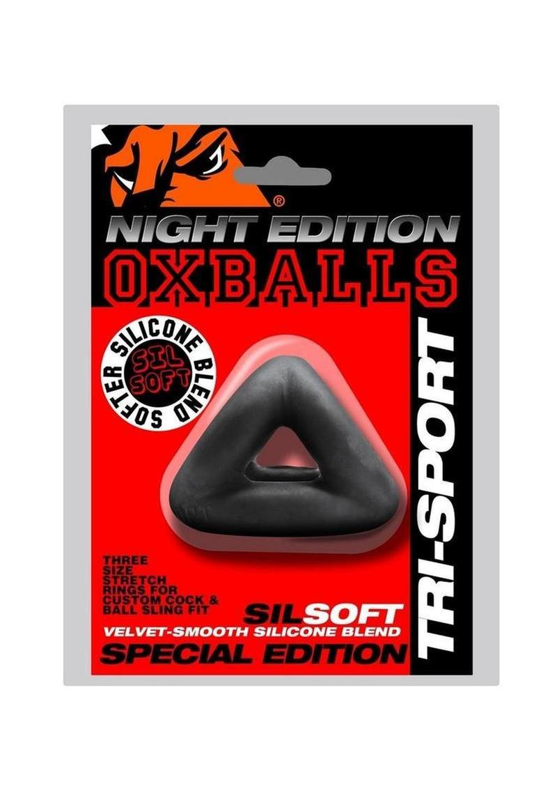 Oxballs Night Edition Tri-Sport Silicone Cock Sling 3 Size Stretch Rings