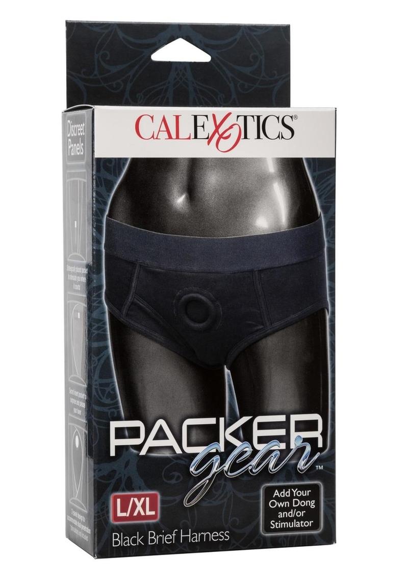 CalExotics Packer Gear Black Brief Harness Strap-On Compatible
