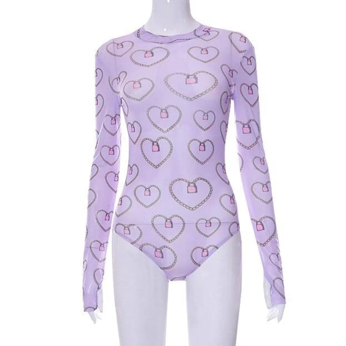 Pastel Gothic Mesh Bodysuit