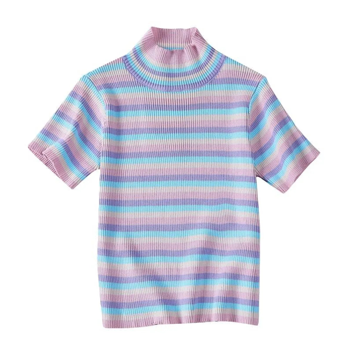 Pastel Striped Crop Top