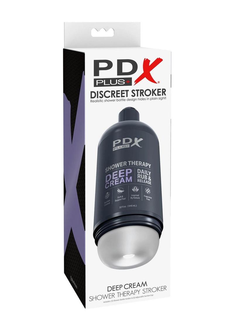 PDX Plus Shower Therapy Deep Cream Discreet Stroker