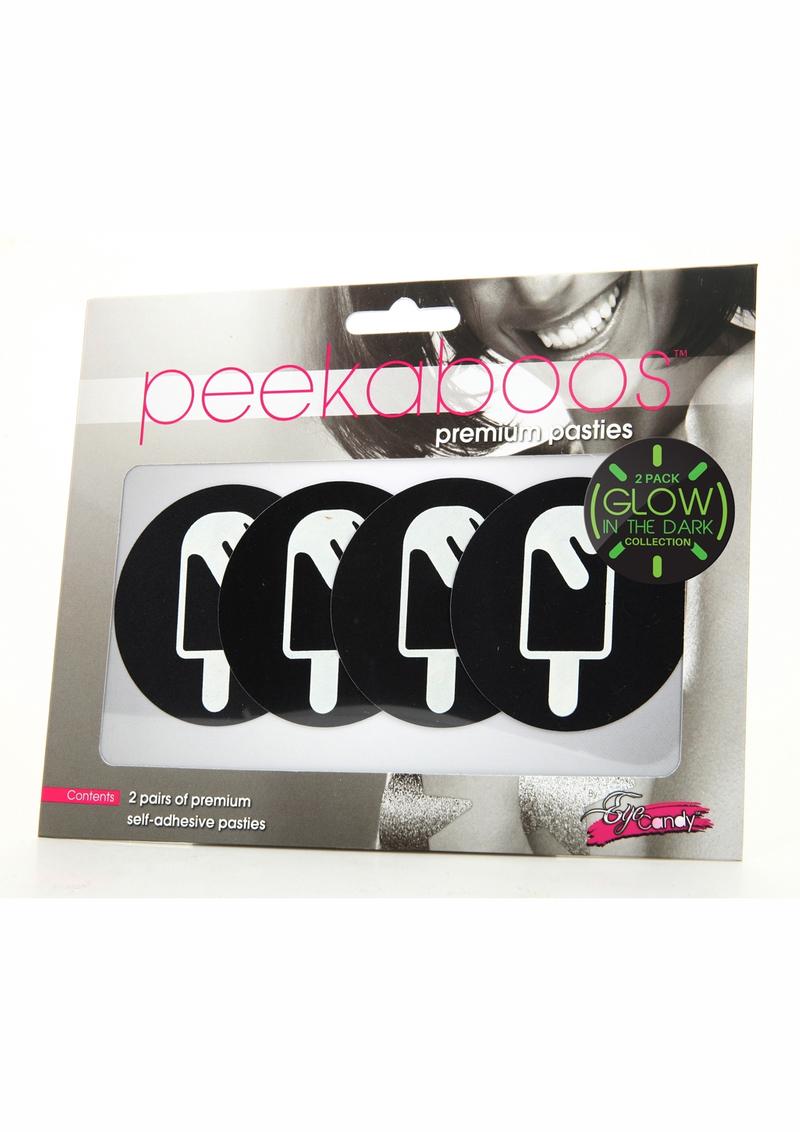 Peekaboos Glow in the Dark Ice Cream Pasties Black And Green