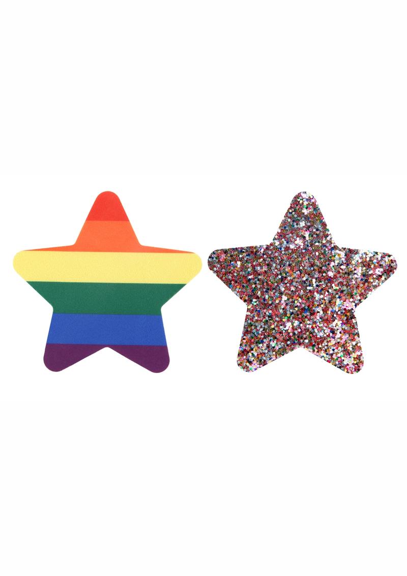 Peekaboos Pride Rainbow And Glitter Stars Pasties Self-Adhesive