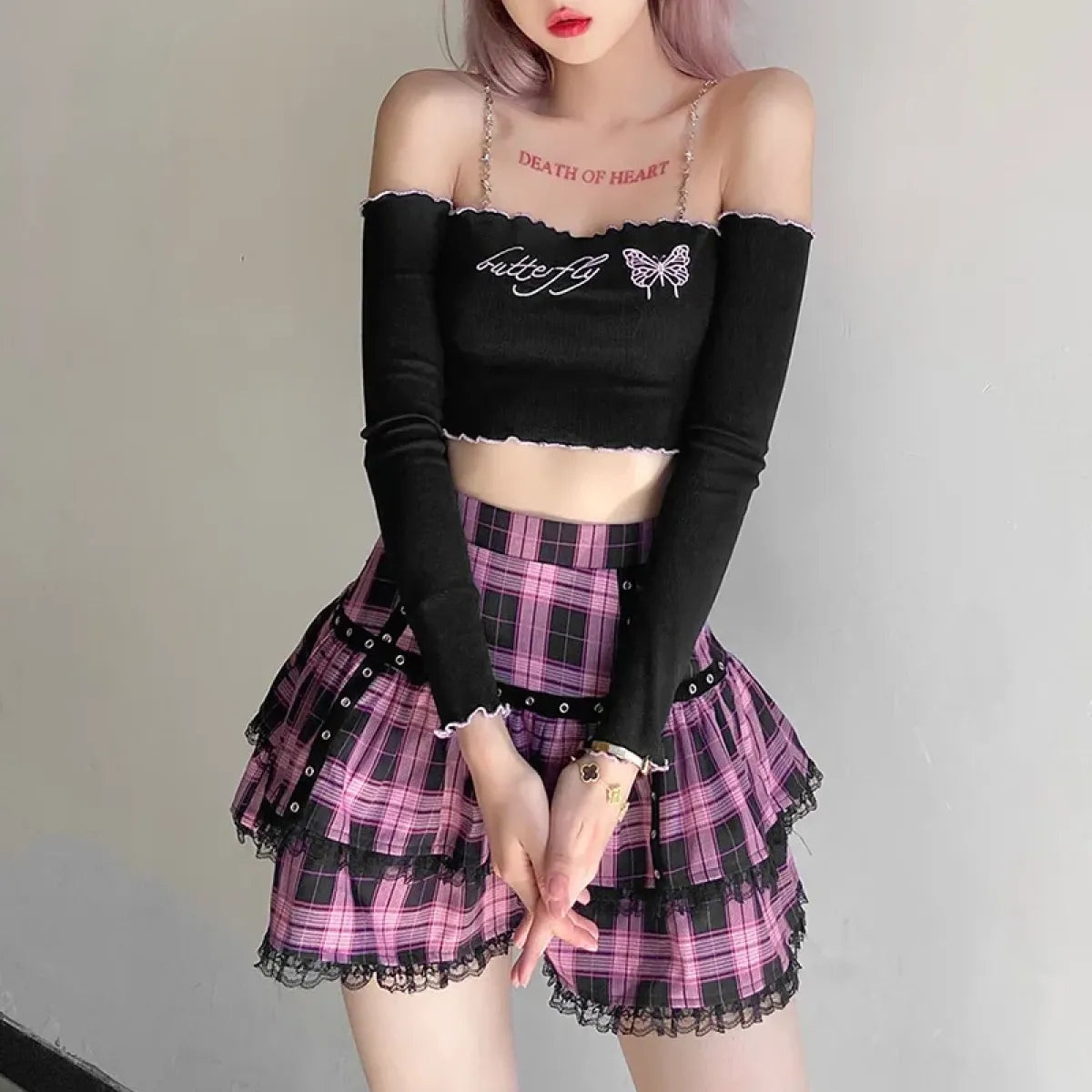 Lolita Plaid Mini Skirt – Gothic Harajuku