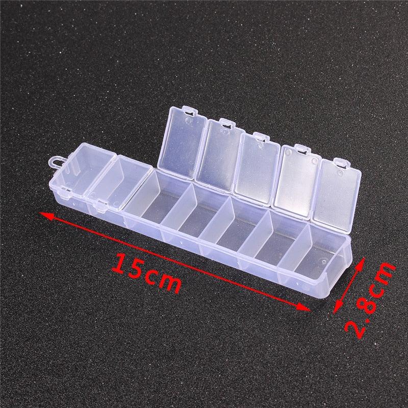 Plastic Jewelry Boxes Plastic Tool Box Adjustable Craft Organizer Storage Beads Bracelet Jewelry Boxes Portable 10 Compartments Clear Plastic Storage Box Jewelry Organizer Container