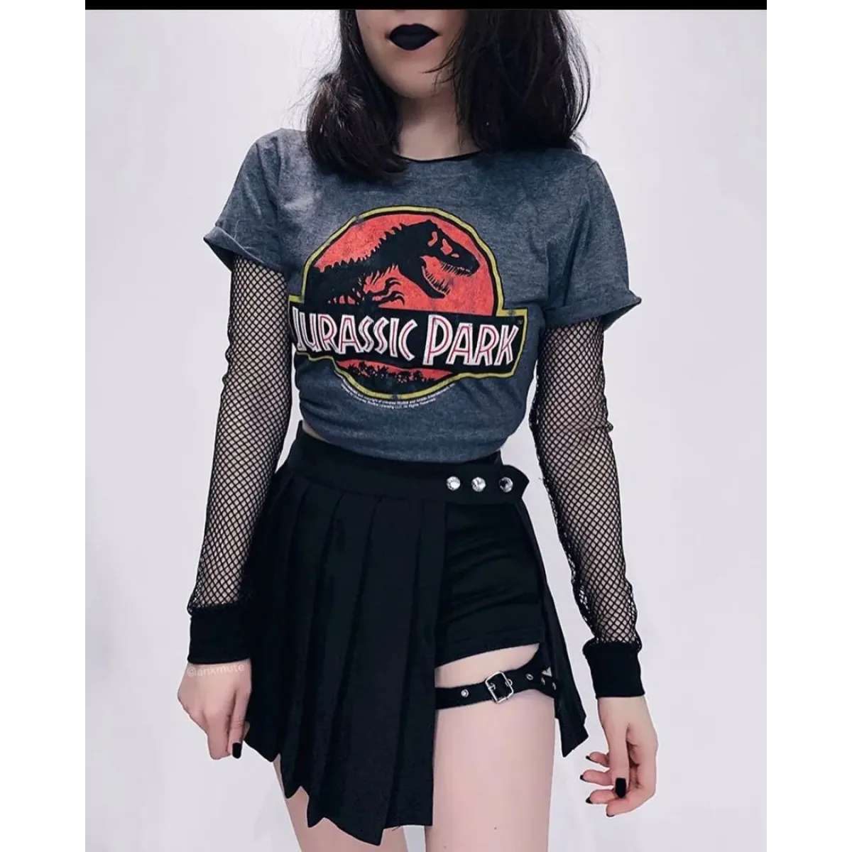 Pleated Gothic Mini Skirt β High Waist Punk Cosplay Shorts