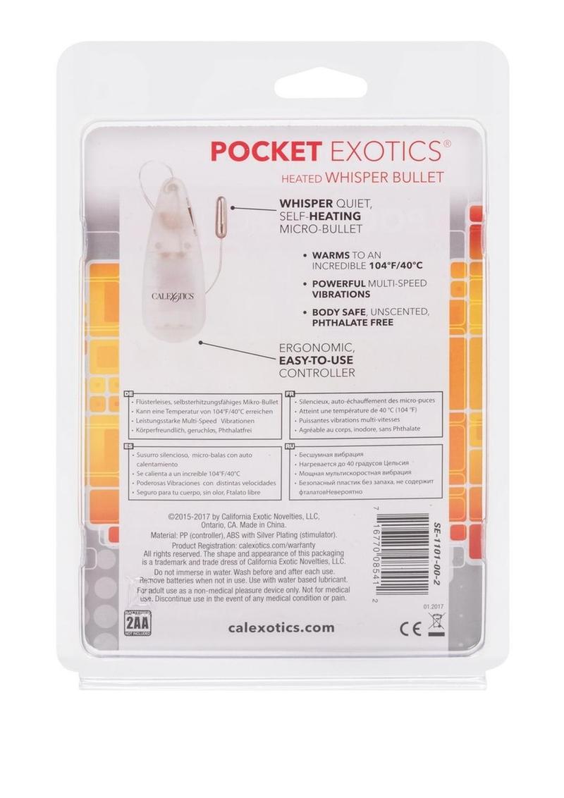 Pocket Exotics Heated Remote Control Whisper Bullet