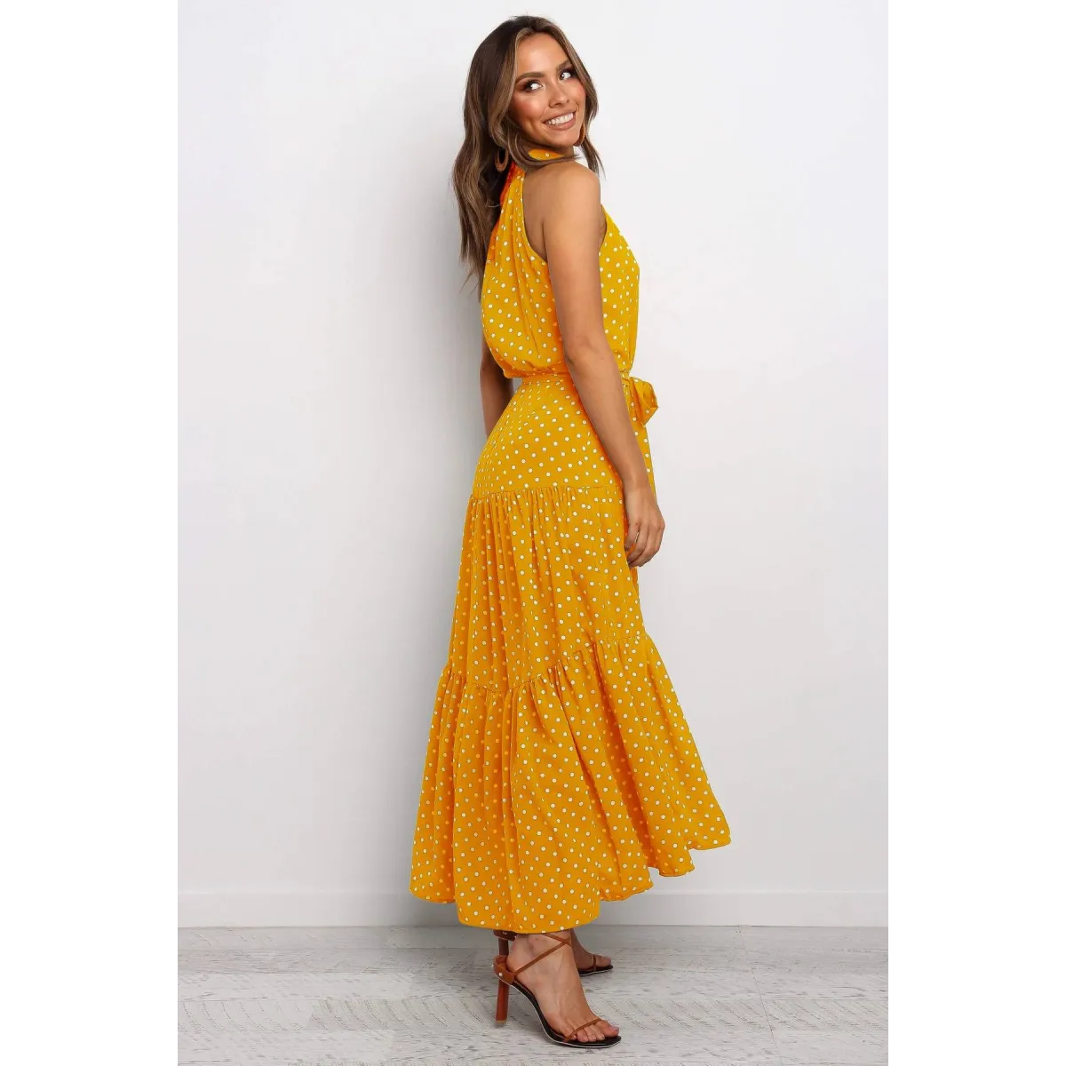 Polka Dot Halter Dress