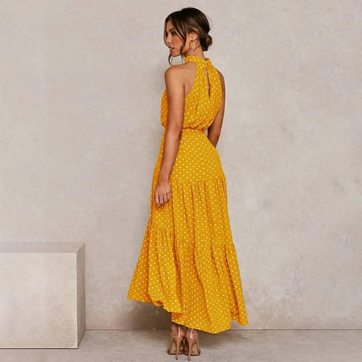 Polka Dot Halter Dress