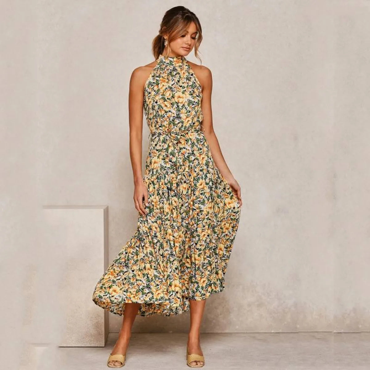 Polka Dot Halter Dress