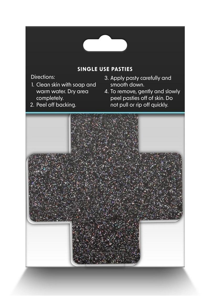 Pretty Pasties Glitter Cross Self-Adhesive Nipple Covers
