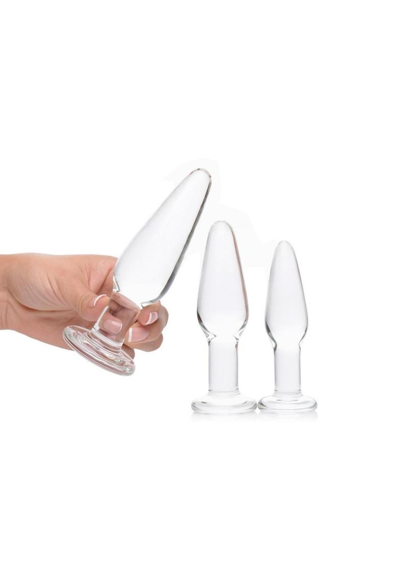 Prisms Dosha 3 Piece Glass Anal Plug Kit