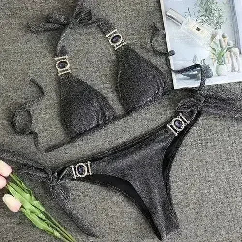 PAYASEN Rhinestone Bikini - Crystal Diamond Swimsuit for Women