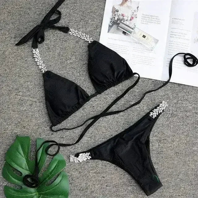 PAYASEN Rhinestone Bikini - Crystal Diamond Swimsuit for Women