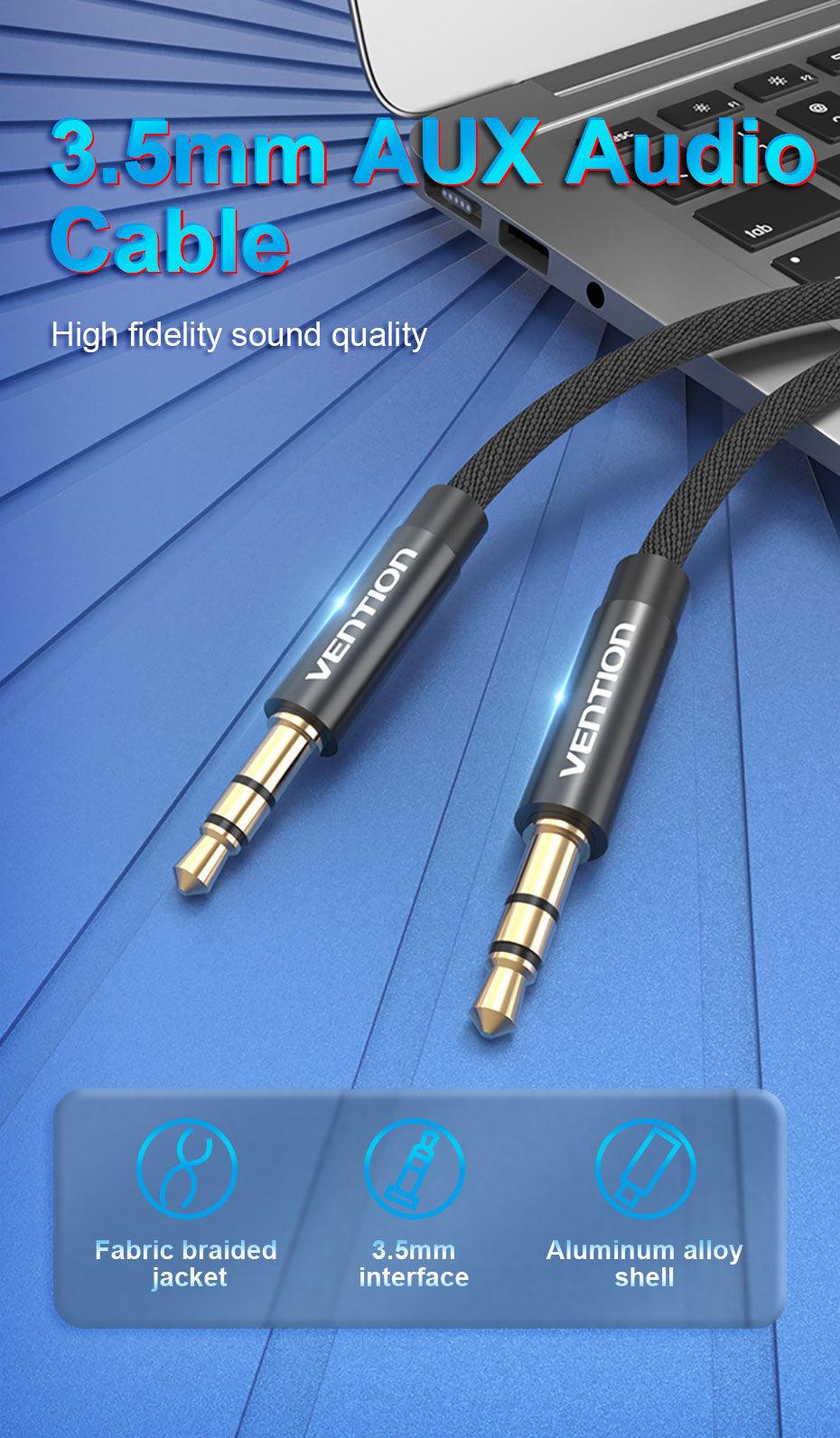 Durable 3.5mm Audio Aux Cable Jack For Speaker Headphone Car Audio Mobile Phones