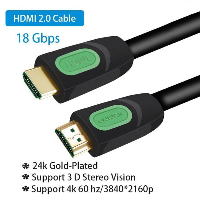 4K HDMI Cable HDMI 2.0 Ultra HD Audio Wire HDMI Splitter Digital Cord High Speed 18Gbps HDMI 2.0 Cable 4K HDR 2160P For TV Projector Laptops Gaming