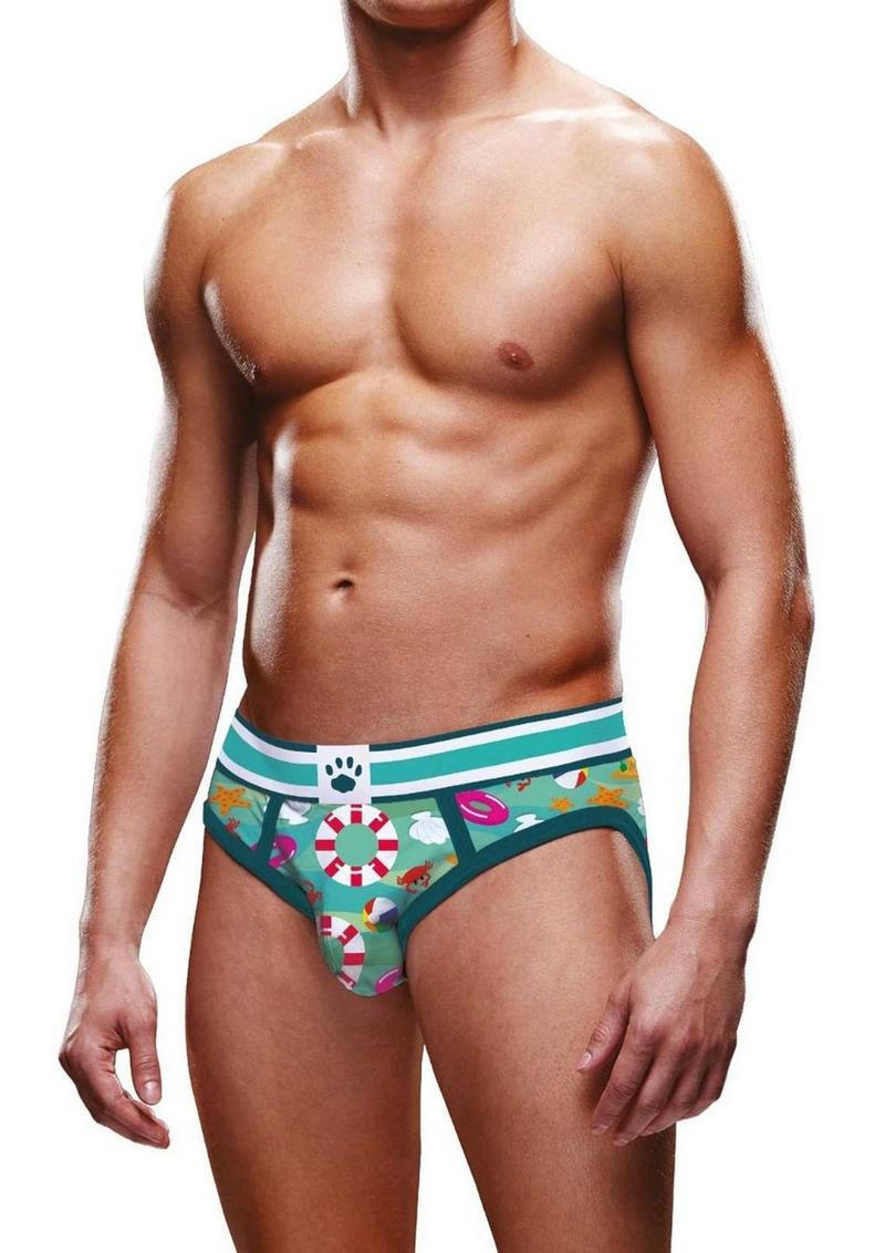 Prowler Beach Men’s Brief Underwear Aqua Swim-Inspired Style