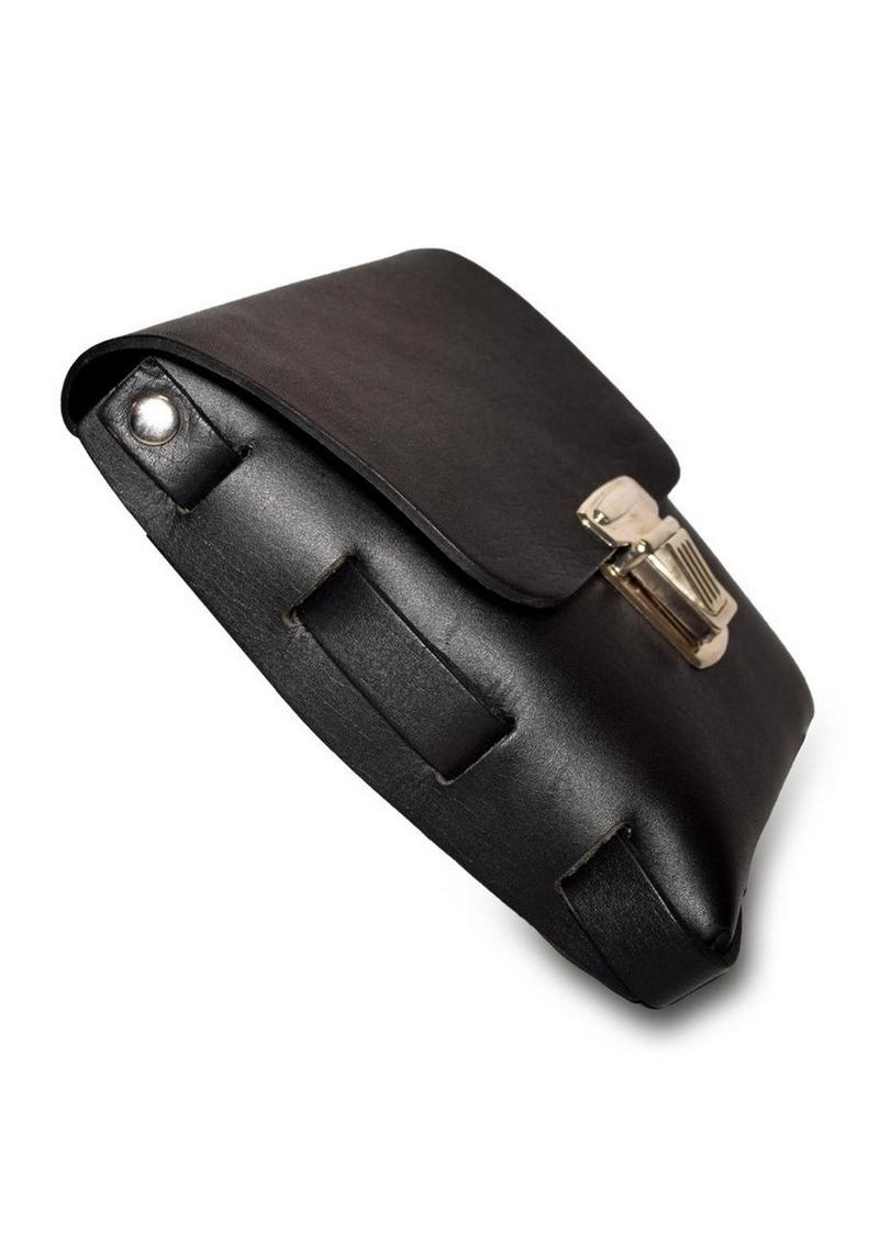 Prowler Red Leather Buckle Pouch Black Leather Storage Bag
