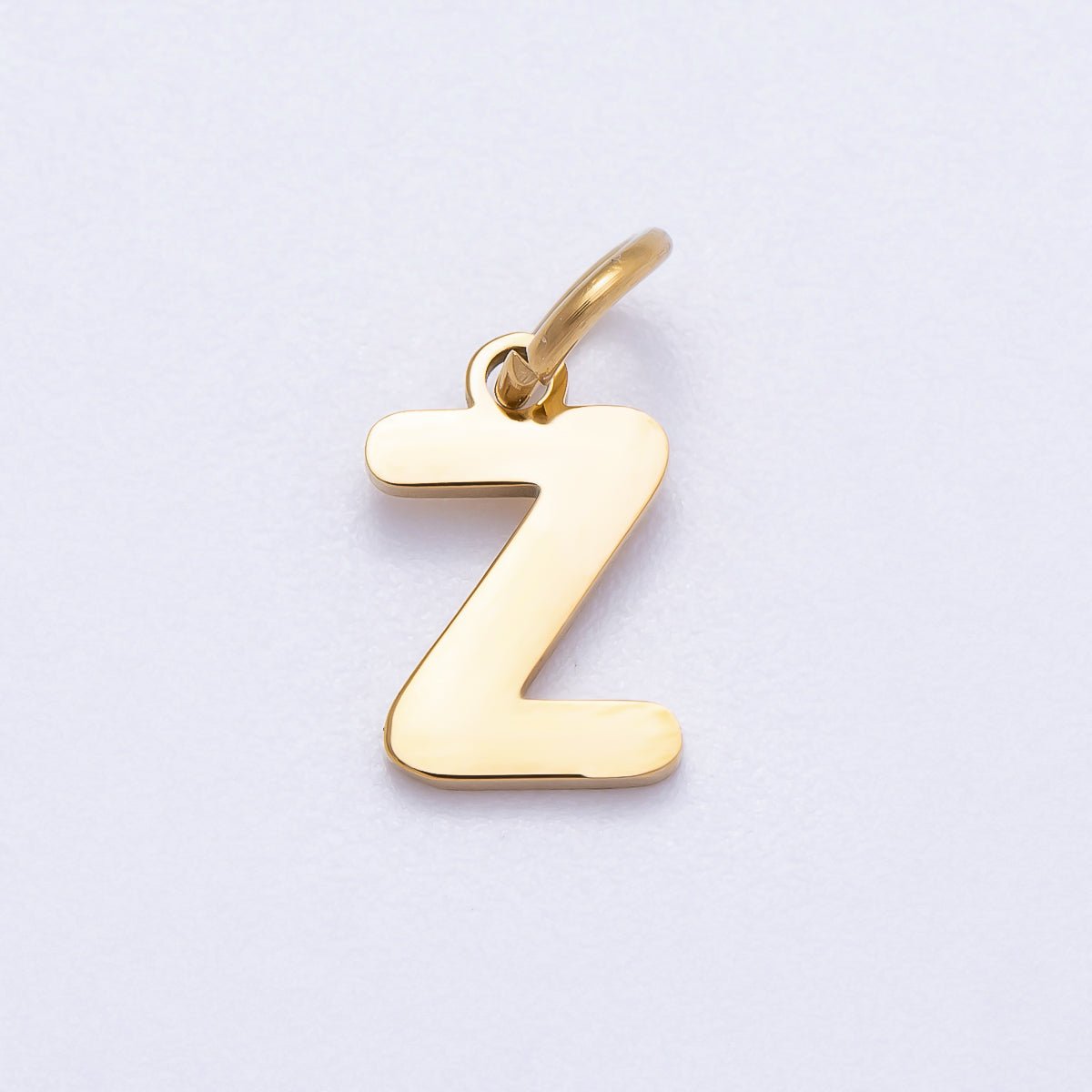 PVD Stainless Steel 10mm Plain Alphabet Letter Mini Charm A-Z | Charms-00667 ~ Charms-00692