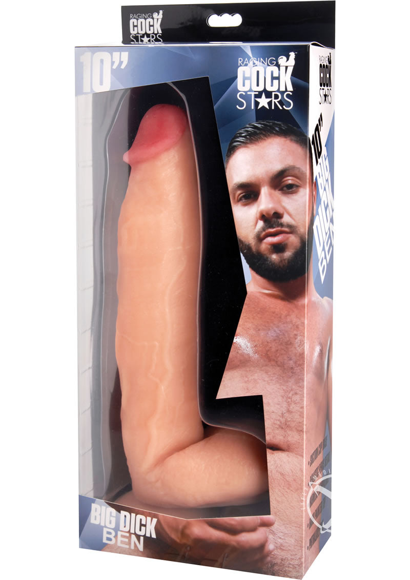 Raging Cock Stars Big Dick Ben 10 Inch Lifelike Dildo