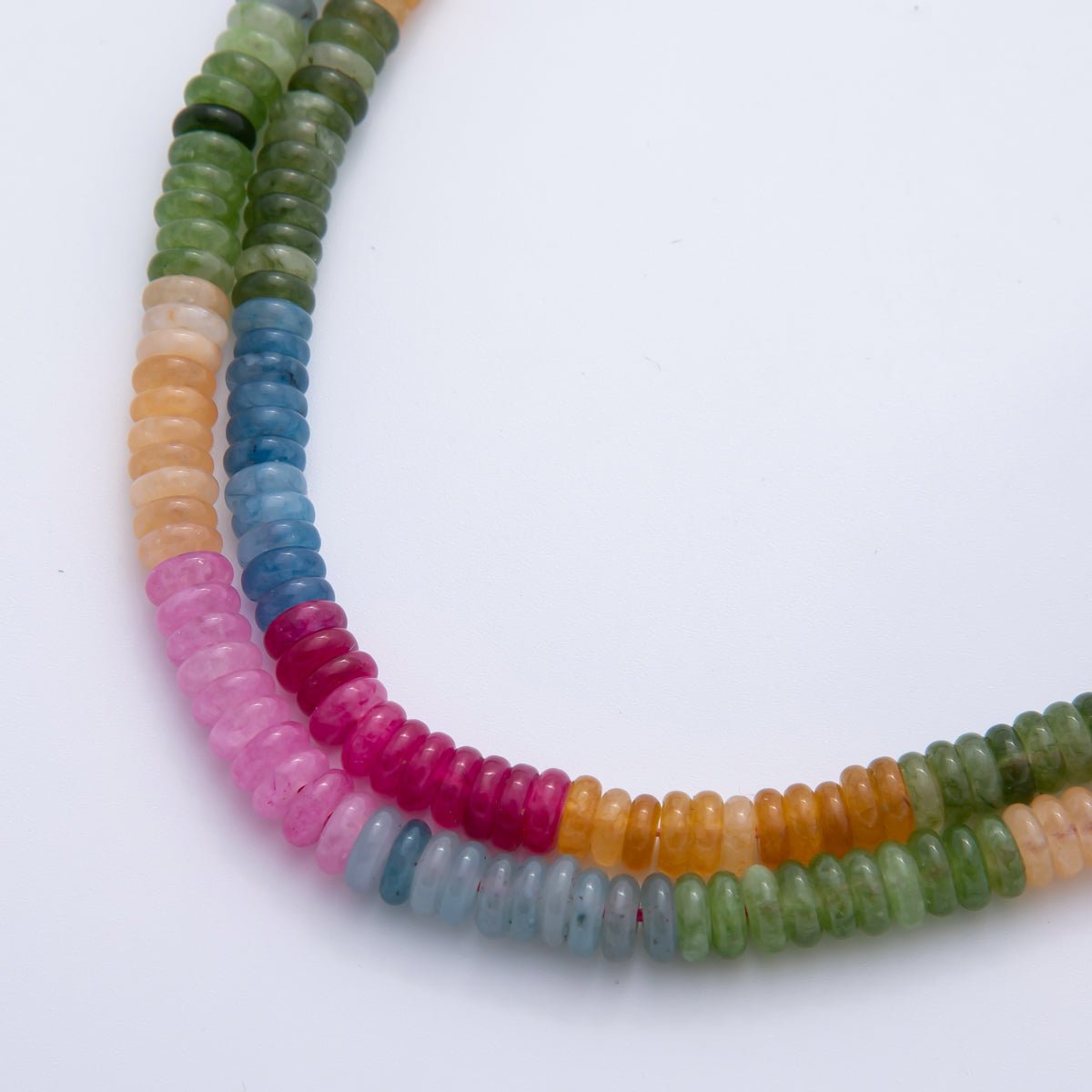 6mm x 2mm Multicolor Rainbow Thin Rondelle Natural Gemstone Bead Strand Finding | WA-A3535 WA-A3536