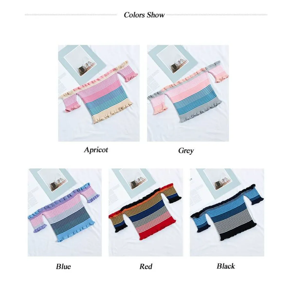 Rainbow Striped Crop Top