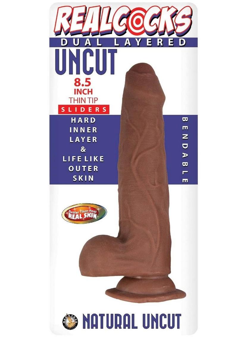 RealCocks Dual Layered Uncut Slider Dildo 8.5 Inch Lifelike Feel
