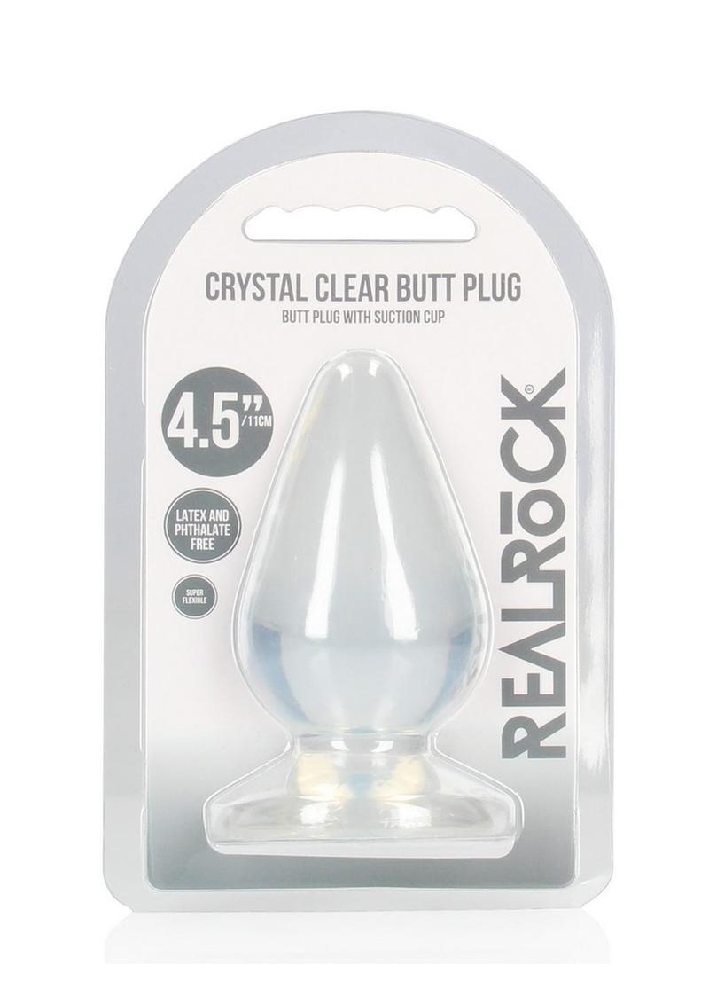 RealRock Crystal Clear Anal Plug with Suction Cup