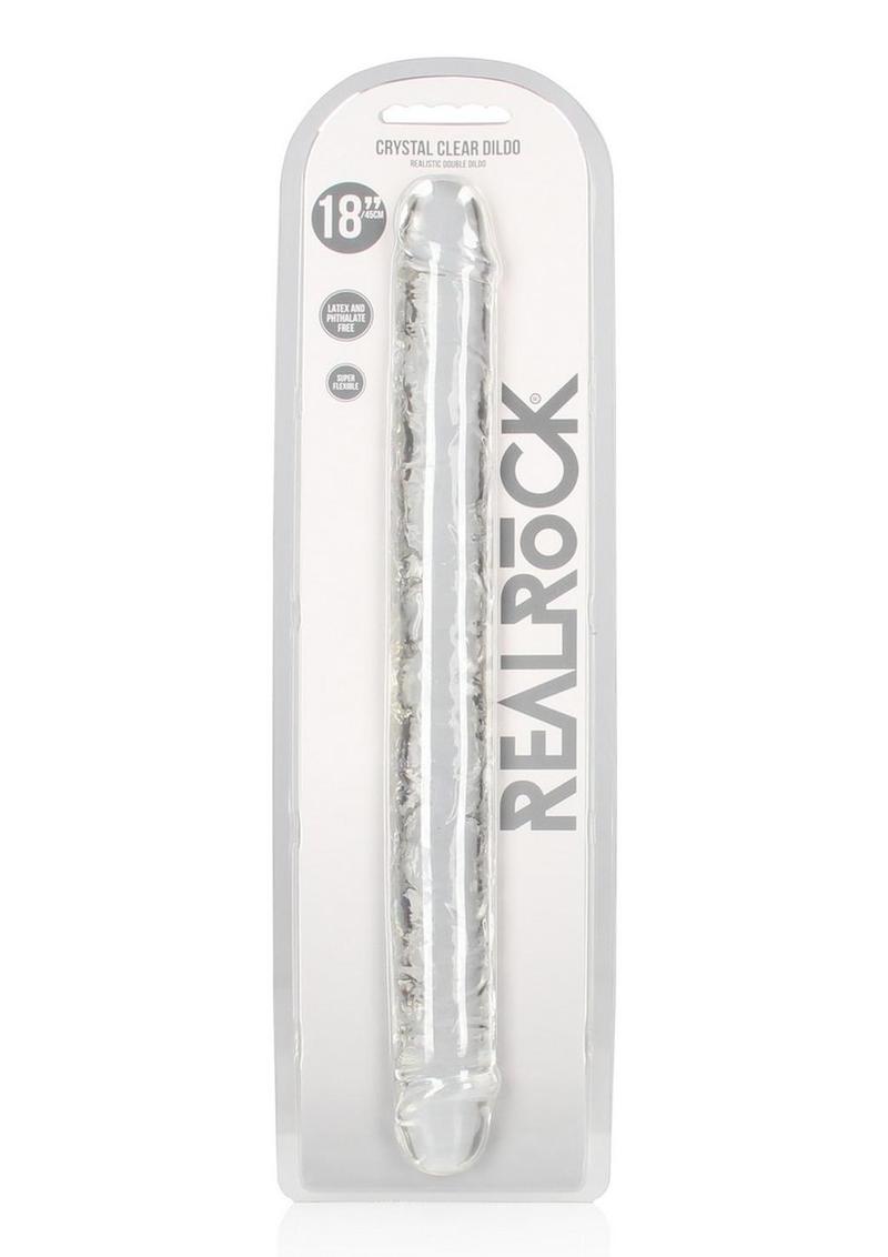 RealRock Crystal Clear Double Dong And Body-Safe Glass Dildo