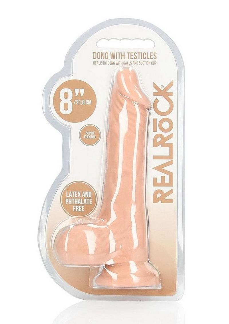 Realrock Realistic Dildo with Balls And Suction Cup