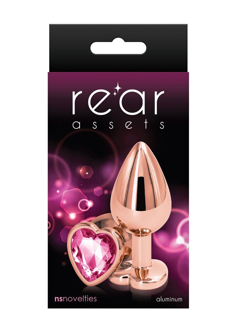 Rear Assets Rose Gold Aluminum Heart-Shaped Anal Plug