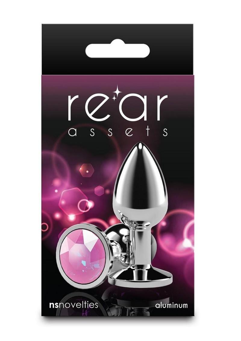 Rear Assets Aluminum Anal Plug with Pink Gem