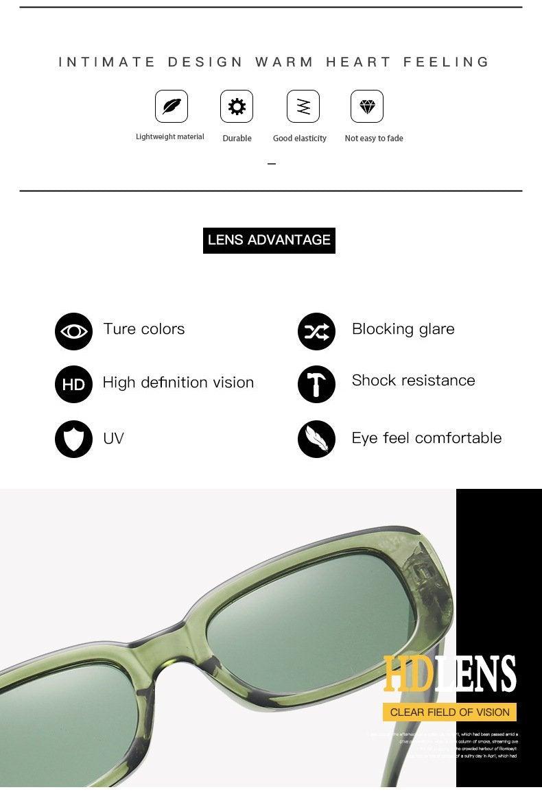Rectangle Retro Sunglasses For Women New Oval Shape Glasses For Women/Men New Square Retro Eyeglasses For Women Luxury Design Frames
