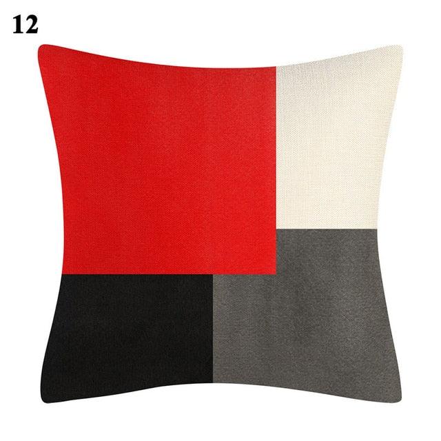 Red Abstract Cushion Cover Geometric Pillow Cases Sofa Decorative Modern Abstract Painting Pillow Case Beautiful Cushion Covers Fashion Pillowcase Pillow Cover