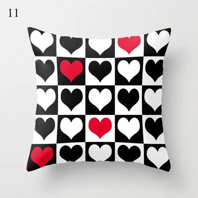 Red Abstract Cushion Cover Geometric Pillow Cases Sofa Decorative Modern Abstract Painting Pillow Case Beautiful Cushion Covers Fashion Pillowcase Pillow Cover