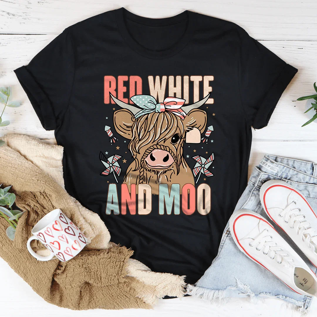 Red White And Moo Tee