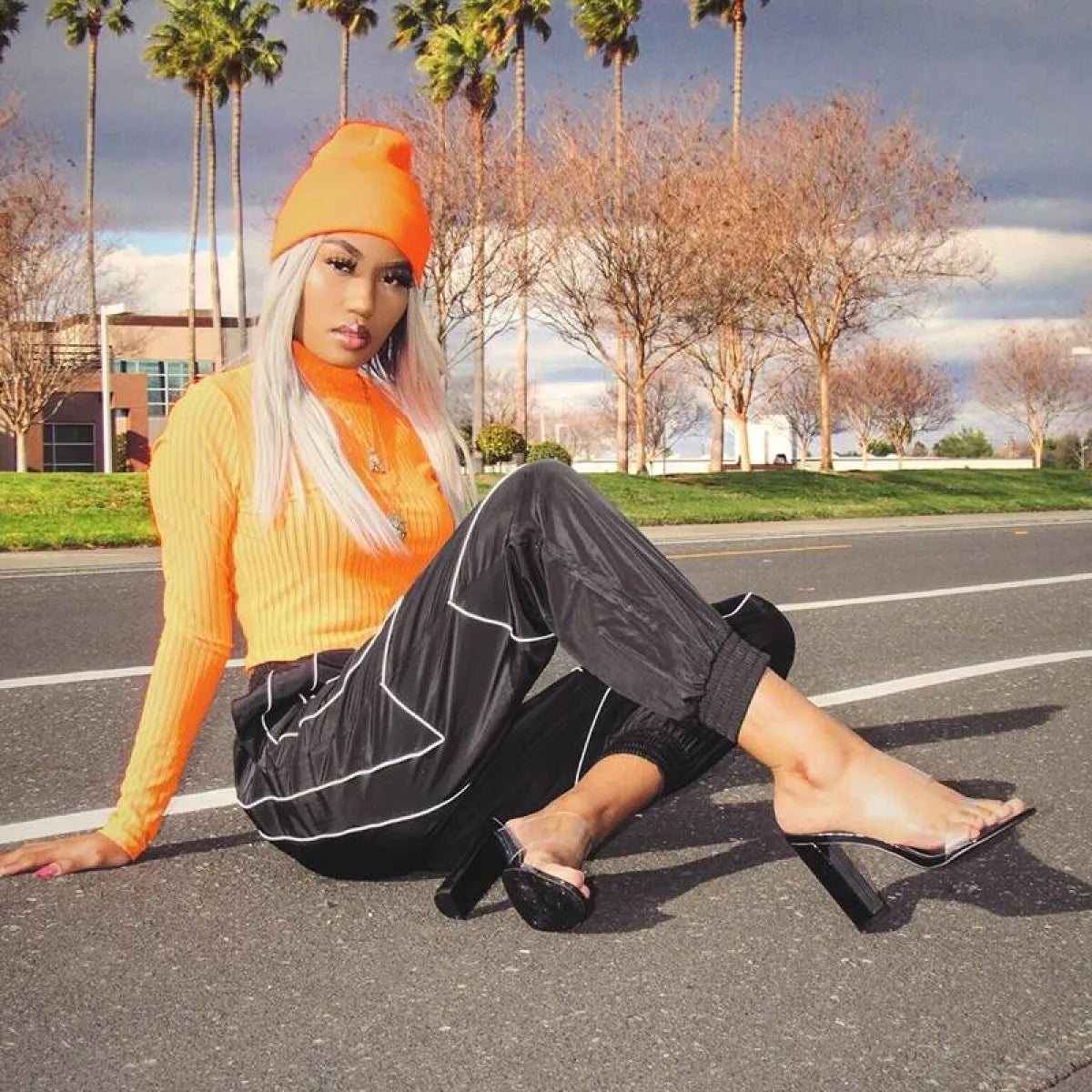 Fashion Reflective Strip Sweatpants