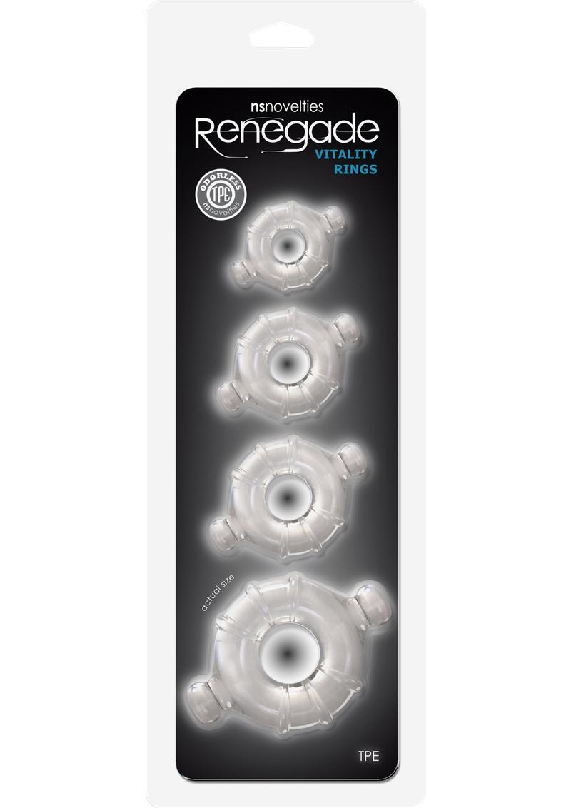 Renegade Vitality Rings 4-Pack Versatile TPE Cock Rings Set