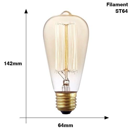 Retro Edison Light Bulb Vintage Edison Lamp Vintage Incandescent Edison Light Bulbs Edison Filament Light Bulb Dimmable Warm White Different Shape Light